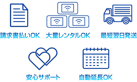法人契約 Wi-Fi 特徴