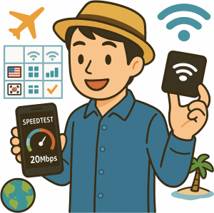 WiFiレンタル 速度調査